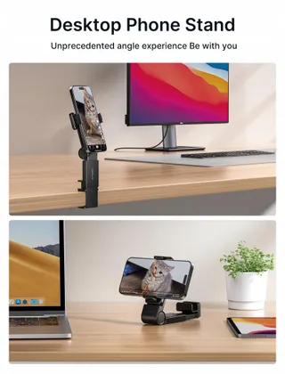 JSAUX Vliegtuig Telefoonhouder 360° Reisstandaard — miniatuur 7