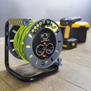 MASTERPLUG Pro-XT Verlengkabel 25m USB 3680W 250V Grijs Pistache — miniatuur 6