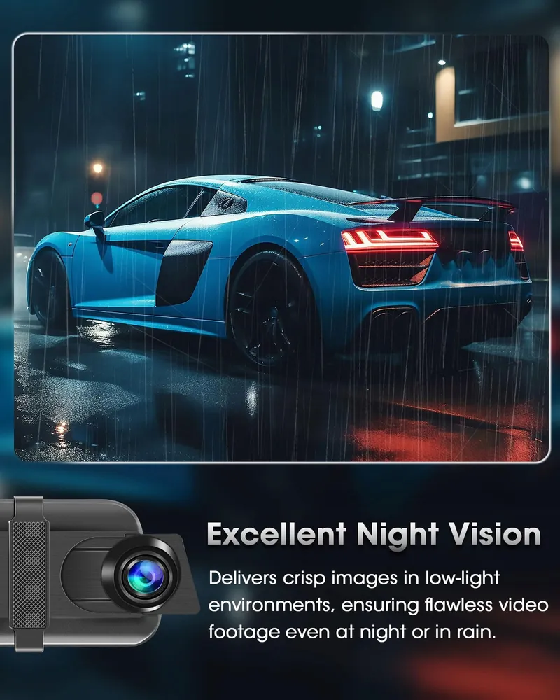 SPIGEL Dashcam Dual 1080P Voor Achter 10" IPS Scherm — foto 4