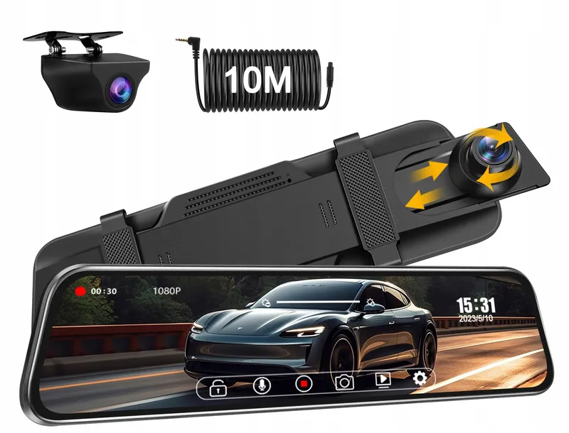 SPIGEL Dashcam Dual 1080P Voor Achter 10" IPS Scherm — foto 1