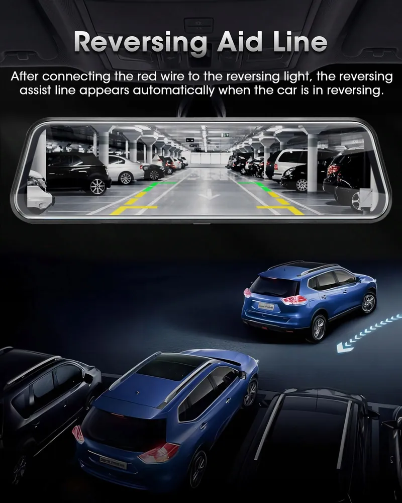 SPIGEL Dashcam Dual 1080P Voor Achter 10" IPS Scherm — foto 6