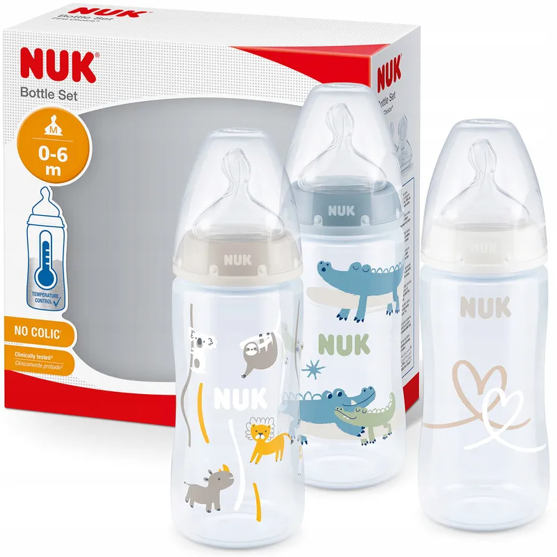 NUK First Choice Plus Babyflessen 0-6 Maanden 300ml 3 Stuks — foto 1