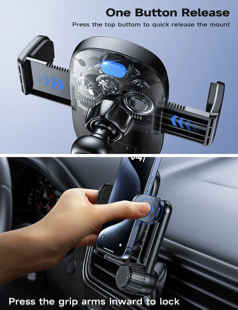 Autohouder Telefoon Ventilatierooster 360° Draaibaar — foto 4