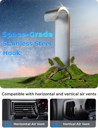 Autohouder Telefoon Ventilatierooster 360° Draaibaar — miniatuur 6
