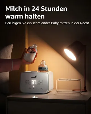 GROWNSY Flessenwarmer Baby Sterilisator 8-in-1 LCD BPA-vrij — miniatuur 3