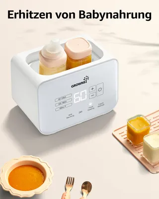 GROWNSY Flessenwarmer Baby Sterilisator 8-in-1 LCD BPA-vrij — miniatuur 4