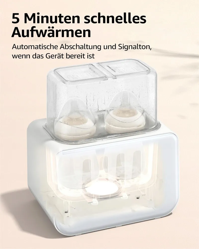 GROWNSY Flessenwarmer Baby Sterilisator 8-in-1 LCD BPA-vrij — foto 2