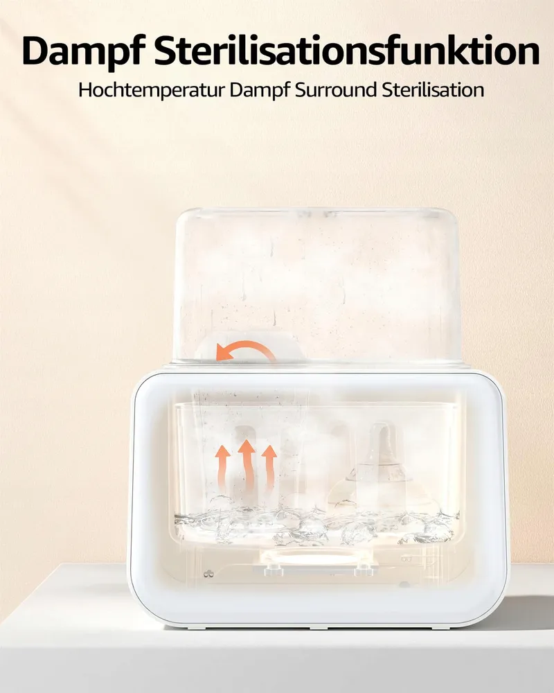 GROWNSY Flessenwarmer Baby Sterilisator 8-in-1 LCD BPA-vrij — foto 5