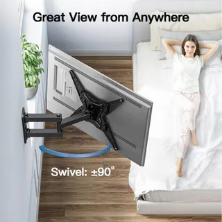 PERLESMITH TV Muurbeugel Verstelbaar 26-60" 35kg VESA 400x400 — miniatuur 3