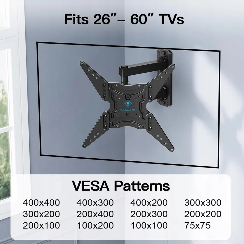 PERLESMITH TV Muurbeugel Verstelbaar 26-60" 35kg VESA 400x400 — foto 6