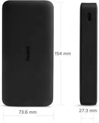 XIAOMI Redmi Powerbank 20000mAh 18W Snelladen USB-C USB-A Zwart — miniatuur 3