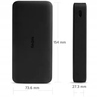 XIAOMI Redmi Powerbank 20000mAh 18W Snelladen USB-C USB-A Zwart — miniatuur 10