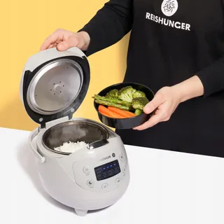 REISHUNGER Digitale Rijstkoker Klein Grijs 0,6L 3 Personen Timer — miniatuur 3