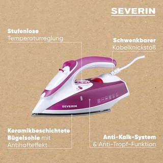 SEVERIN Stoomstrijkijzer 2400W Keramisch Antiaanbak — miniatuur 4