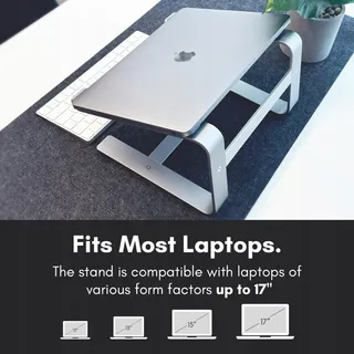 MACALLY Aluminium Laptopstandaard Bureau Universeel 25-44cm — miniatuur 4