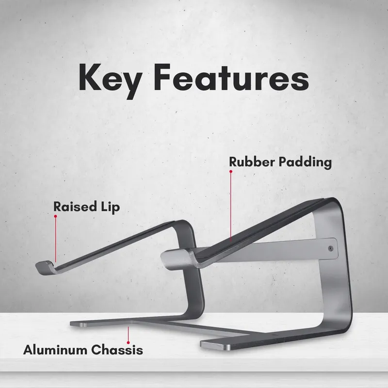 MACALLY Aluminium Laptopstandaard Bureau Universeel 25-44cm — foto 6