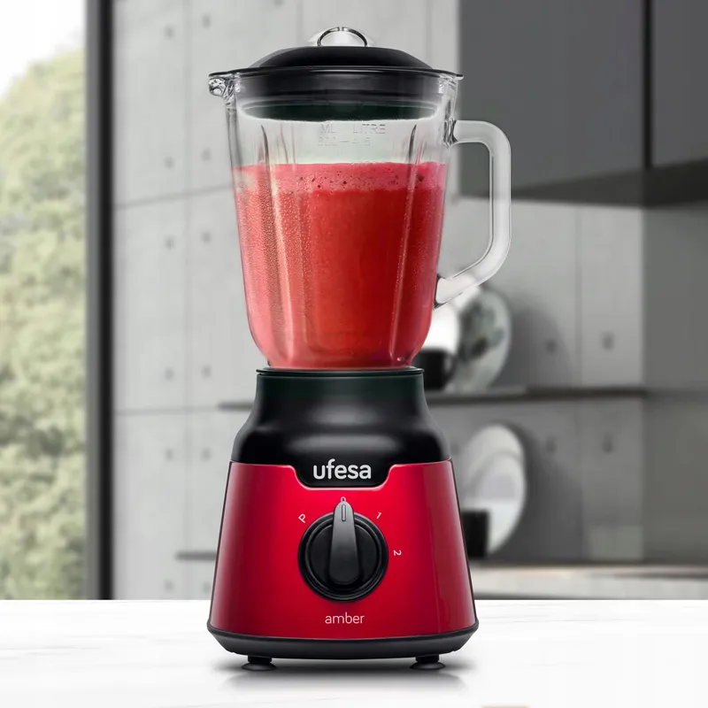 UFESA BS4100 Blender Rood Glas 0,8L 900W 2 Snelheden BPA-vrij — foto 12