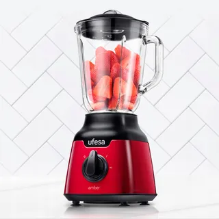 UFESA BS4100 Blender Rood Glas 0,8L 900W 2 Snelheden BPA-vrij — miniatuur 2