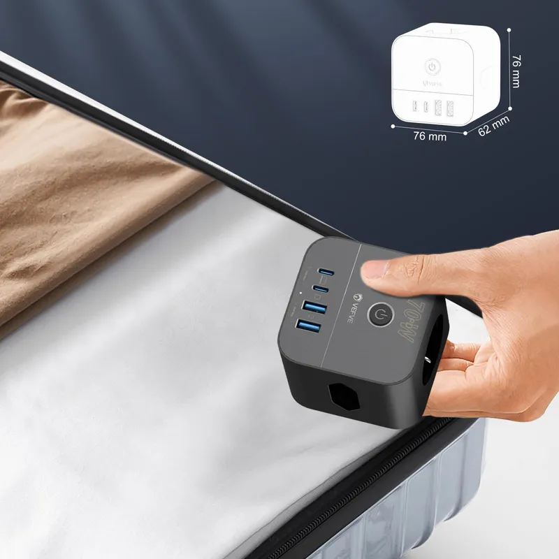 VEFVE Stekkerdoos 70W USB-C GaN 7-in-1 Laptop Telefoon — foto 7