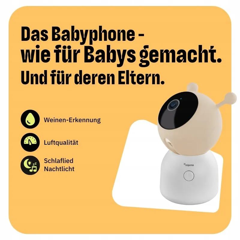 OMAJIN Slimme Babyfooncamera 2K HD Nachtzicht Temperatuursensor — foto 2