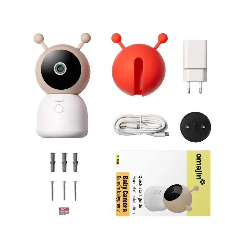 OMAJIN Slimme Babyfooncamera 2K HD Nachtzicht Temperatuursensor — foto 6