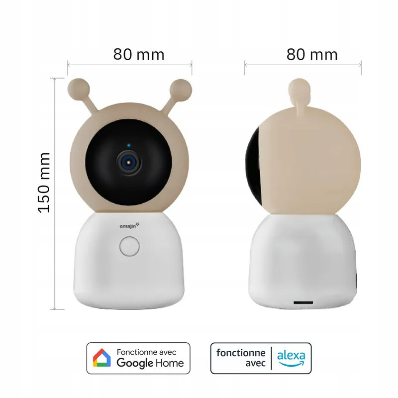 OMAJIN Slimme Babyfooncamera 2K HD Nachtzicht Temperatuursensor — foto 5