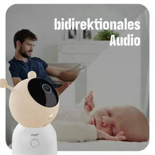 OMAJIN Slimme Babyfooncamera 2K HD Nachtzicht Temperatuursensor — miniatuur 3