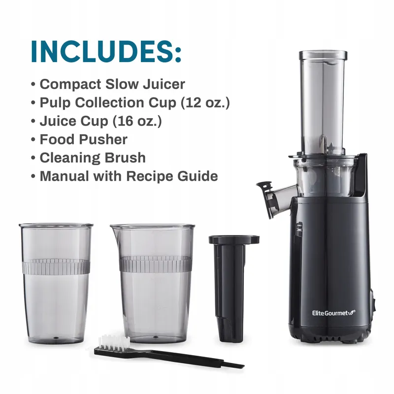ELITE GOURMET EJX600 Compacte Slowjuicer — foto 8