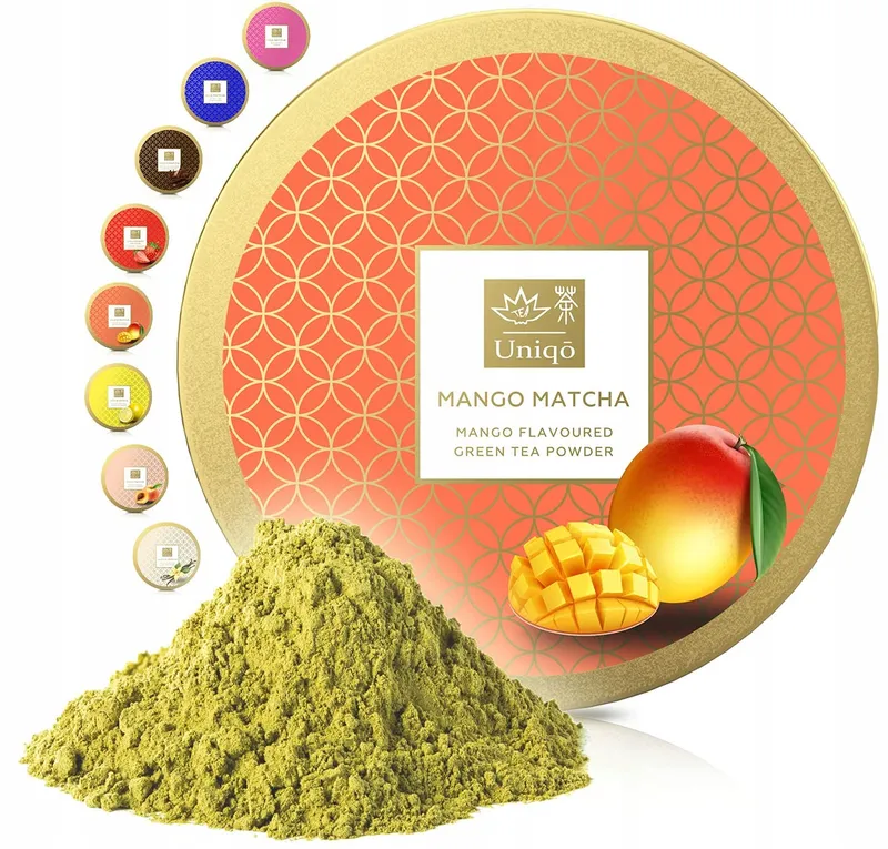 TEA UNIQO Mango Matcha Poeder IJs Latte Shakes Koken — foto 1
