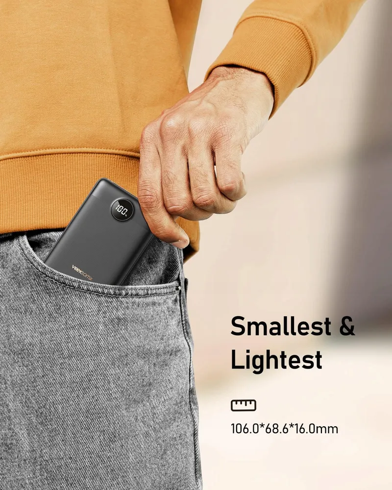 VEEKTOMX Powerbank 10000mAh 22,5W USB C Voor iPhone Samsung Huawei — foto 7