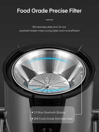 FOHERE Sapcentrifuge Groenten En Fruit 800W RVS Zilver — miniatuur 2