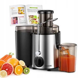 FOHERE Sapcentrifuge Groenten En Fruit 800W RVS Zilver — miniatuur 1