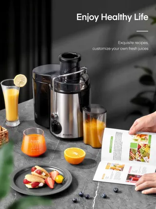 FOHERE Sapcentrifuge Groenten En Fruit 800W RVS Zilver — miniatuur 5