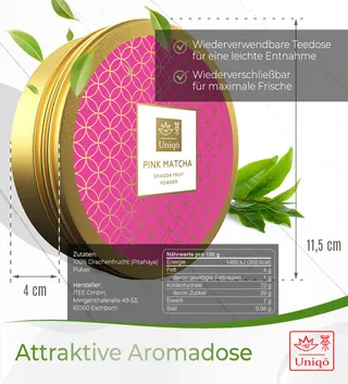 TEA UNIQO Roze Matcha Poeder 100% Natuurlijk Zonder Toevoegingen — miniatuur 6