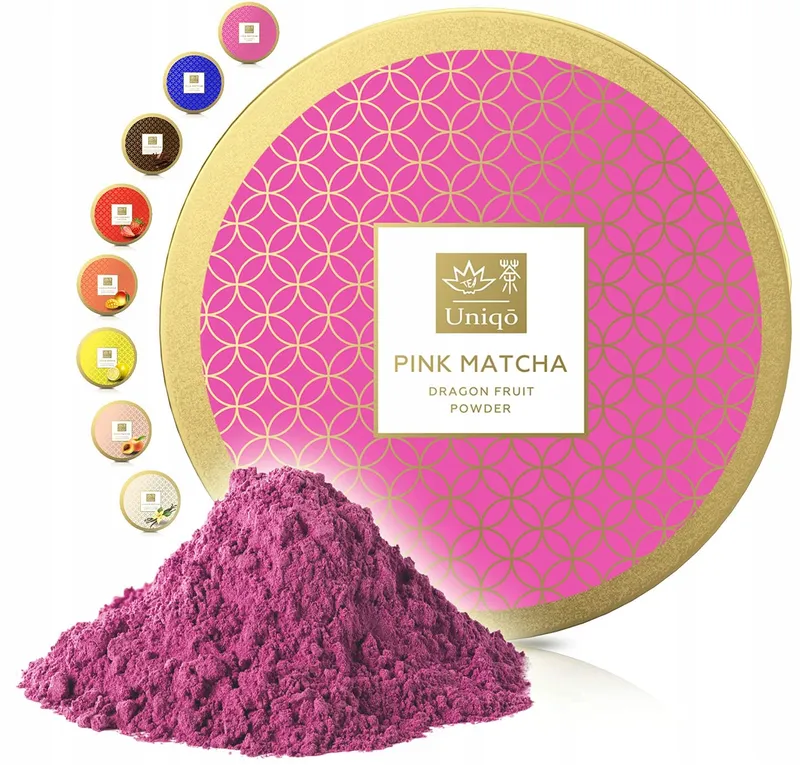 TEA UNIQO Roze Matcha Poeder 100% Natuurlijk Zonder Toevoegingen — foto 1