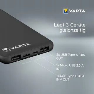 VARTA Power Bank 10000mAh 4 Poorten Tablets Smartphones — miniatuur 6