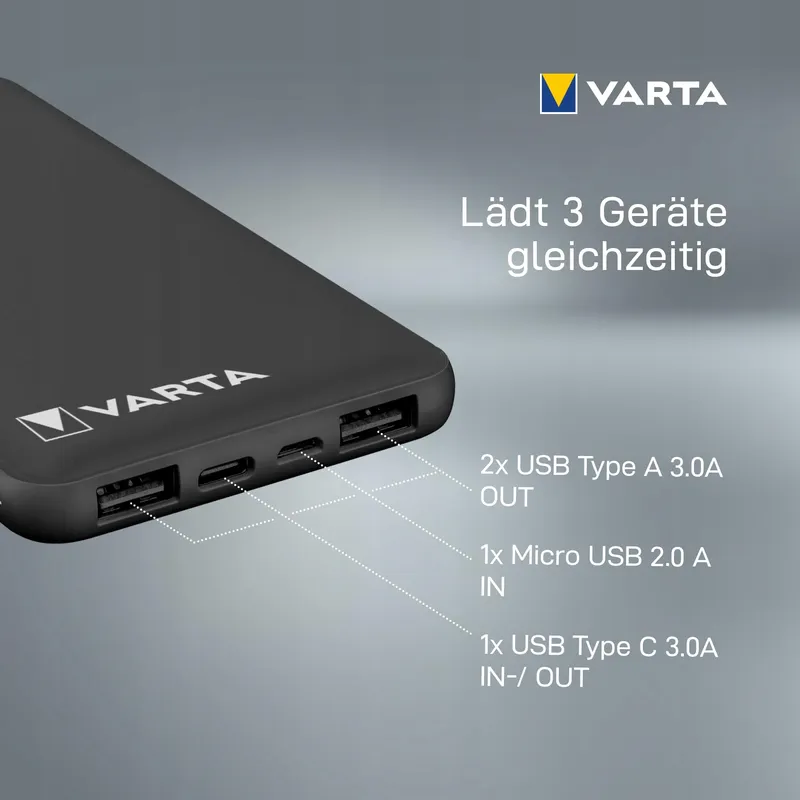 VARTA Power Bank 10000mAh 4 Poorten Tablets Smartphones — foto 6
