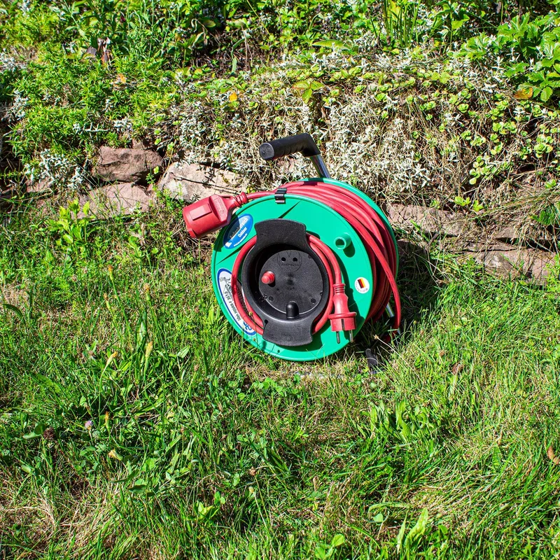 SCHWABE Kabelhaspel Tuin 50m IP44 230V 16A Rood — foto 3