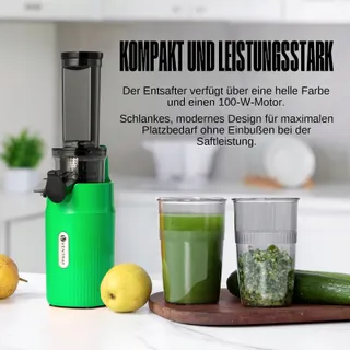 VENTRAY Ginnie Slow Juicer 60rpm 45mm BPA-vrij 100W Groen — miniatuur 9