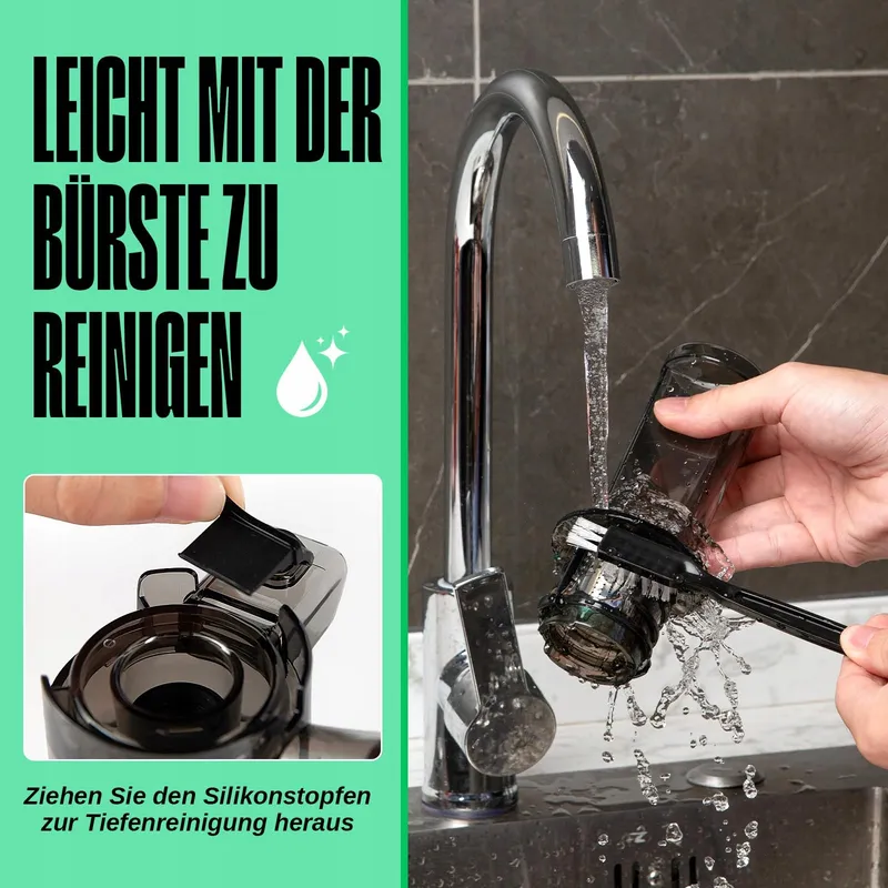 VENTRAY Ginnie Slow Juicer 60rpm 45mm BPA-vrij 100W Groen — foto 4