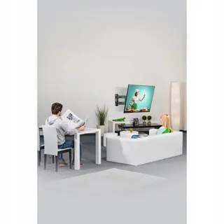 HAMA TV Muurbeugel Draaibaar 32-65 Inch VESA 75x75-400x400 35kg Zwart — miniatuur 8