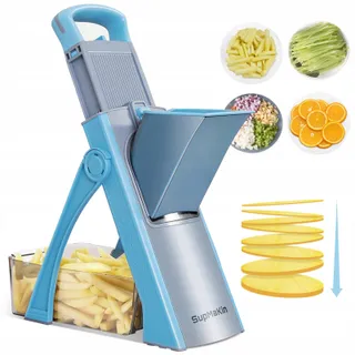 ONCE FOR ALL Groentesnijder Verstelbare Mandoline Blauw — miniatuur 1