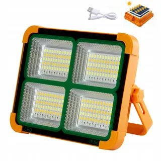 JANDEI Draagbare Solar LED Schijnwerper 100W 336 LED Powerbank — miniatuur 1