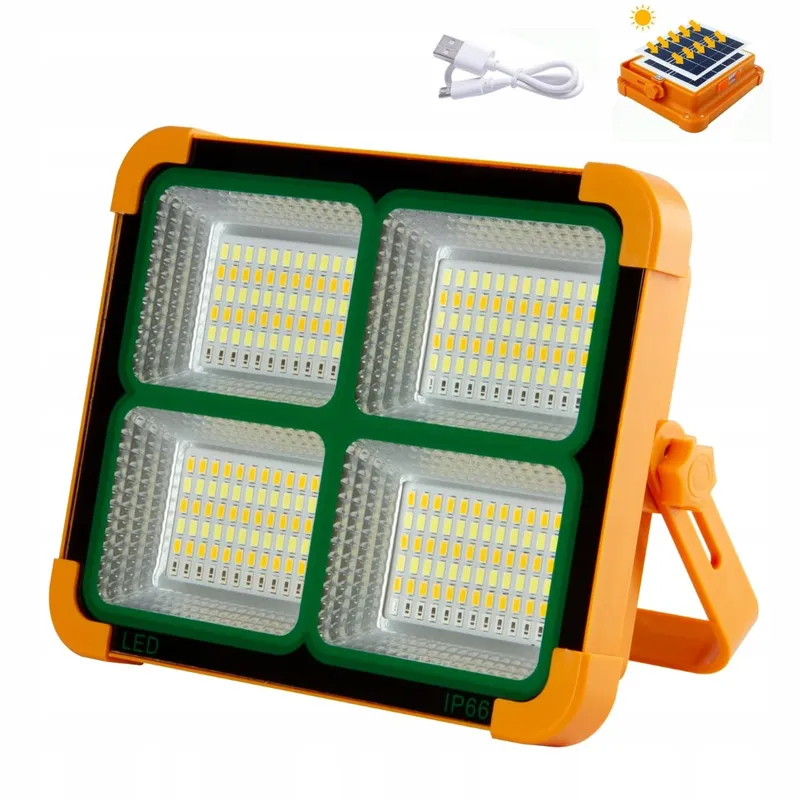 JANDEI Draagbare Solar LED Schijnwerper 100W 336 LED Powerbank — foto 1