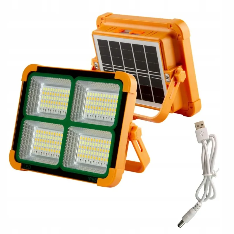 JANDEI Draagbare Solar LED Schijnwerper 100W 336 LED Powerbank — foto 9