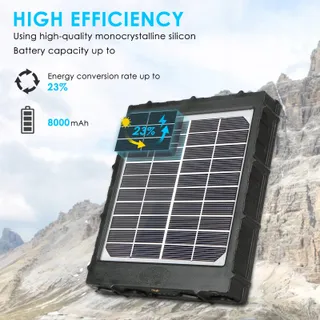 FOLGTEK Zonnepaneel 8000mAh 12V 9V 6V Waterdicht Voor Buitencamera's — miniatuur 2