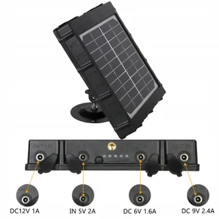 FOLGTEK Zonnepaneel 8000mAh 12V 9V 6V Waterdicht Voor Buitencamera's — miniatuur 7
