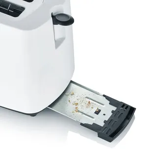 SEVERIN Automatische Broodrooster Kruimellade 700W Wit-Zwart — miniatuur 6