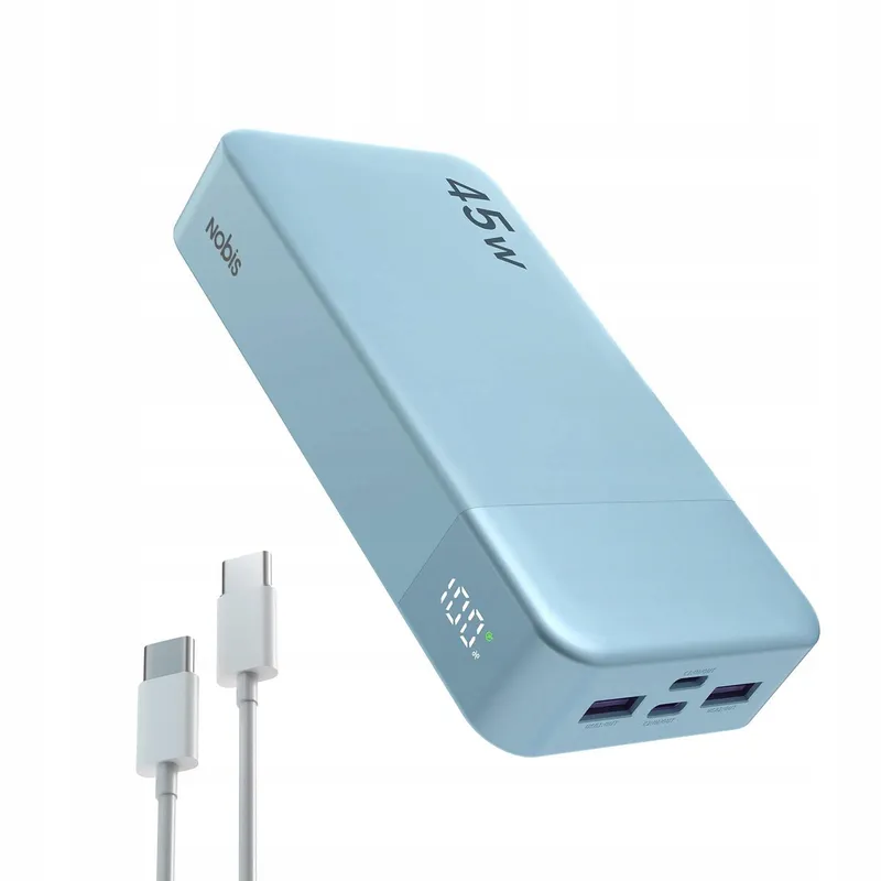 NOBIS Powerbank 20000mAh Snelladen met C-naar-C Kabel Display — foto 1
