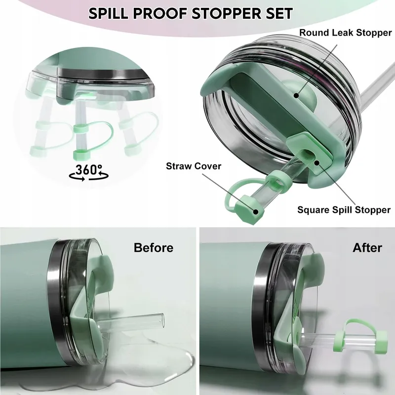PHULWEL Accessoireset voor Bekers Siliconen Stoppers Hoezen 1.2L 850ml — foto 2